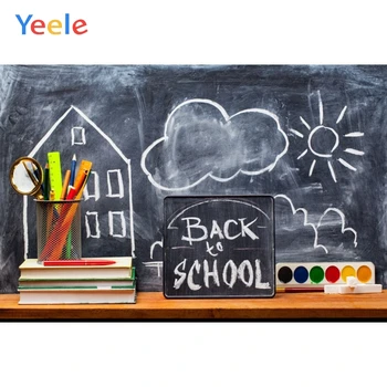 

Yeele Welcome Children Back To School Blackboard Photography Background Customized Photographic Backdrop For Photo Studio