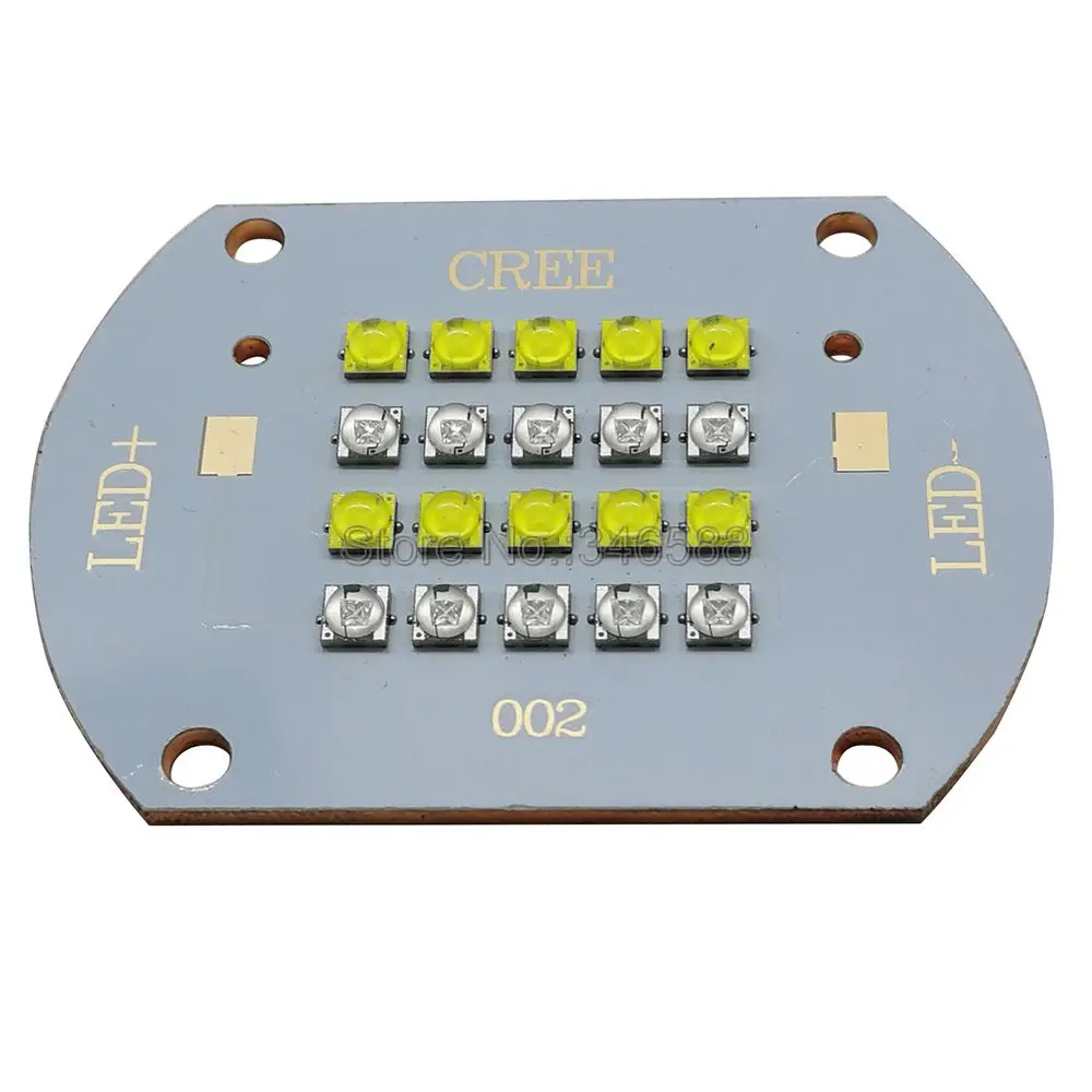 Светодиодный излучатель Cree XLamp 100 Вт ярко синий 455 нм + белый 6000 К Коралловый