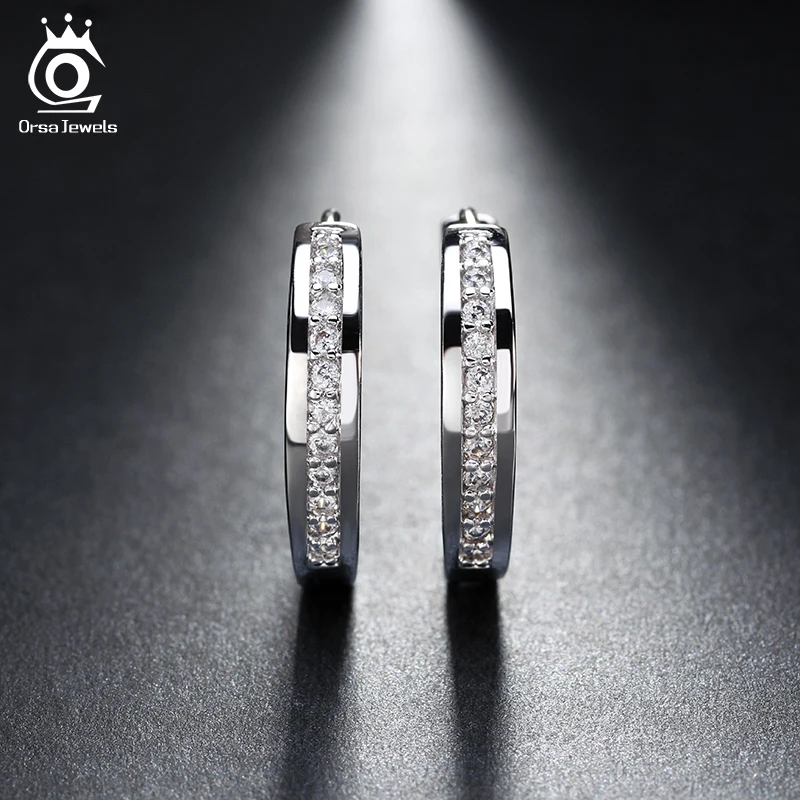 ORSA JEWELS новые модные серьги шампанского золотого и серебряного цвета цирконий