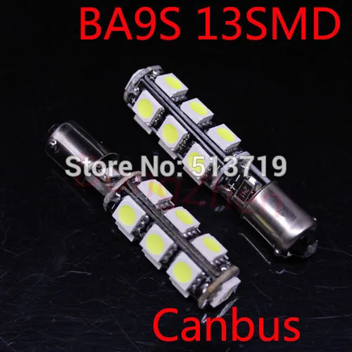 2014 new 2X BA9S 13 SMD xenon White CANBUS OBC No ...