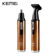 Kemei KM-6629 Электробритвы Clipper 2in1 Мужчины и Женщины Волос в Носу Триммер Безопасно Уход За Кожей Лица Для Бритья Триммер Для Носа Тримера