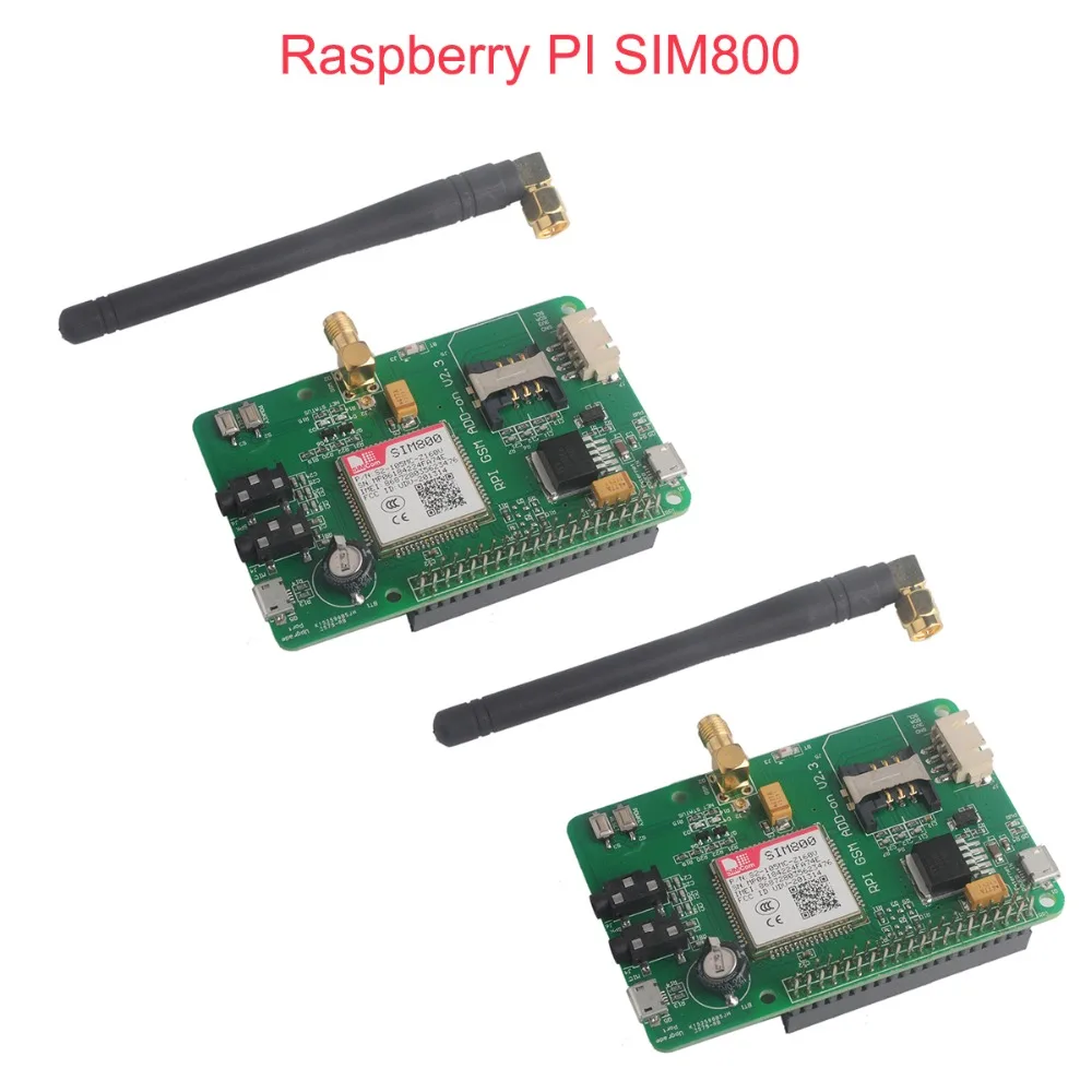 2 шт./лот Raspberry PI SIM800 GSM GPRS Add on V2.3 для 3 Model B + четырехдиапазонный - Цена: 2 862,07 руб.
