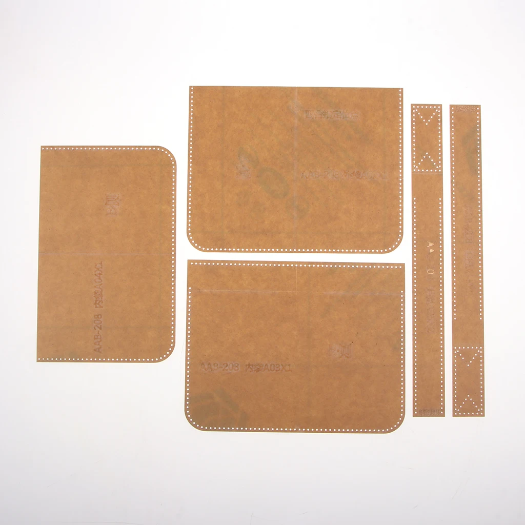 Pack of 6pcs Acrylic Stencil Clear Templates Tote Bag Pattern Leather Craft DIY Sewing Accessory