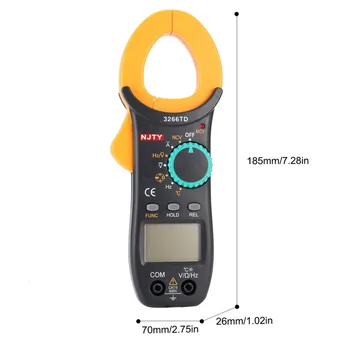 

Digital Clamp Meter 3266TD DC/AC Volt Amp Ohm Diode Mini Multimeter Ammeter Multitester Current Voltage Resistance Tester NCV