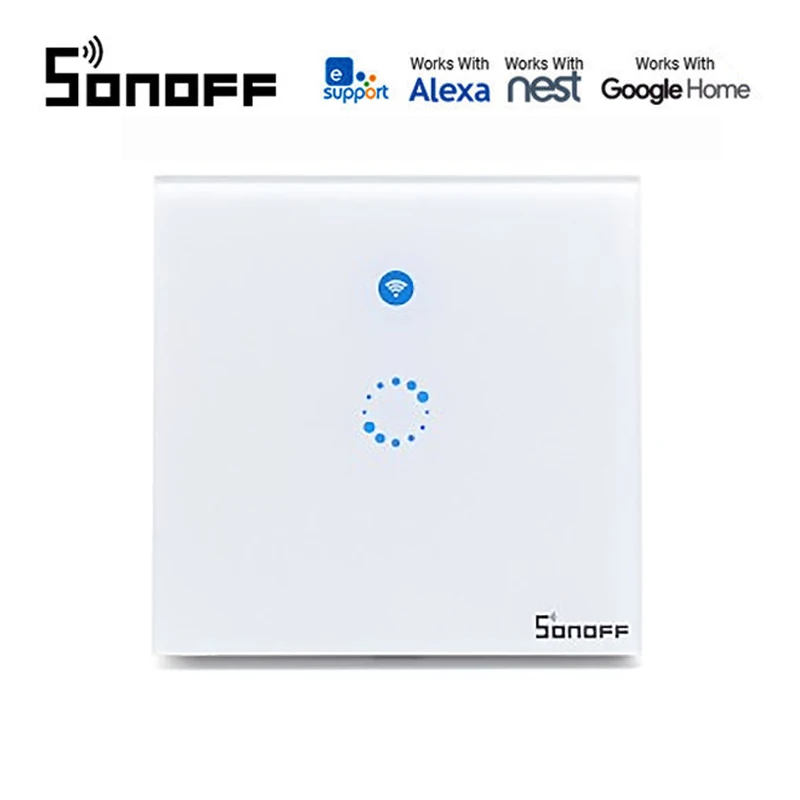 

Sonoff T1 1 button Smart Light Switch for 86 Type UK plug WiFi/ RF/ Touch/ eWeLink control home automation for Alexa/Google home