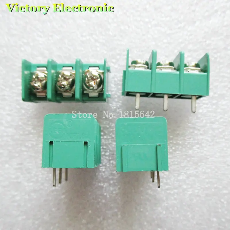 

10PCS/LOT KF7.62-3P 7.62mm pitch pcb screw block 3pin 300V 20A