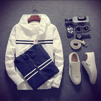 

Men's New Casual Zipper Stitching Large Size Baseball Mens Jackets Fashion Brand High Street Slim High Quality Men Jacket