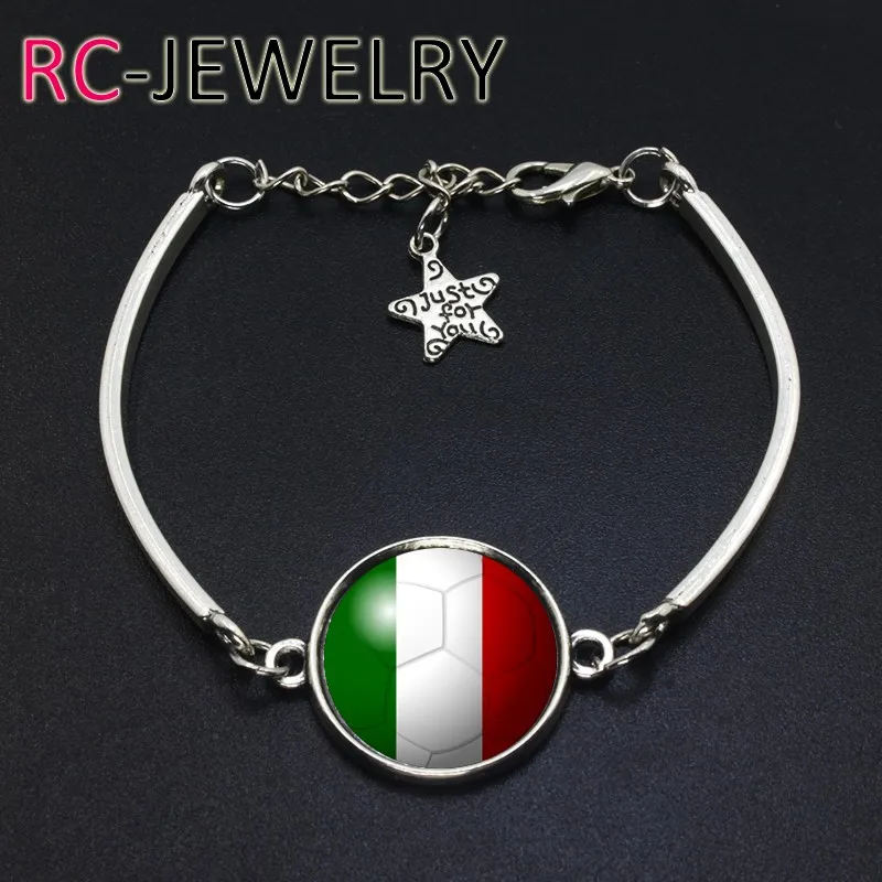 2017 Fashion Jewelry Italy Flag bracelet Alloy bracelet Hot sales can