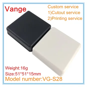 

40pcs/lot black extrusion case 51*51*15mm ABS plastic material junction box housing with screws for mixer device