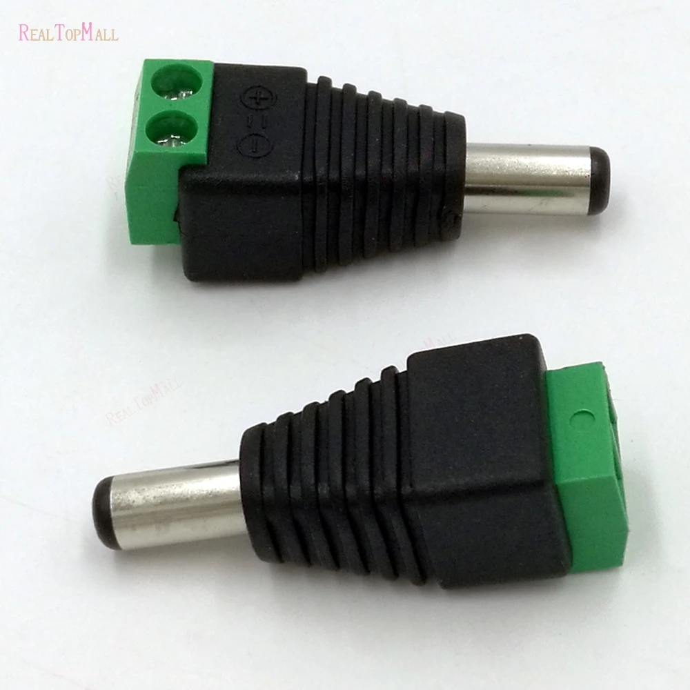 Coax Cat5 To Bnc DC Power Male jack plug DC female Connector plug adapter Av BNC UTP for CCTV Camera Video Balun