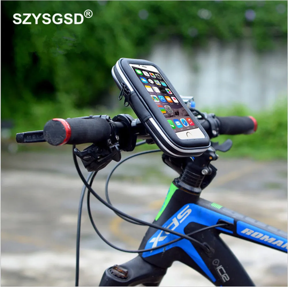 Bike Bicycle Motorcycle Holder with Waterproof Case Bag Handlebar Mount phone Holders Stand For