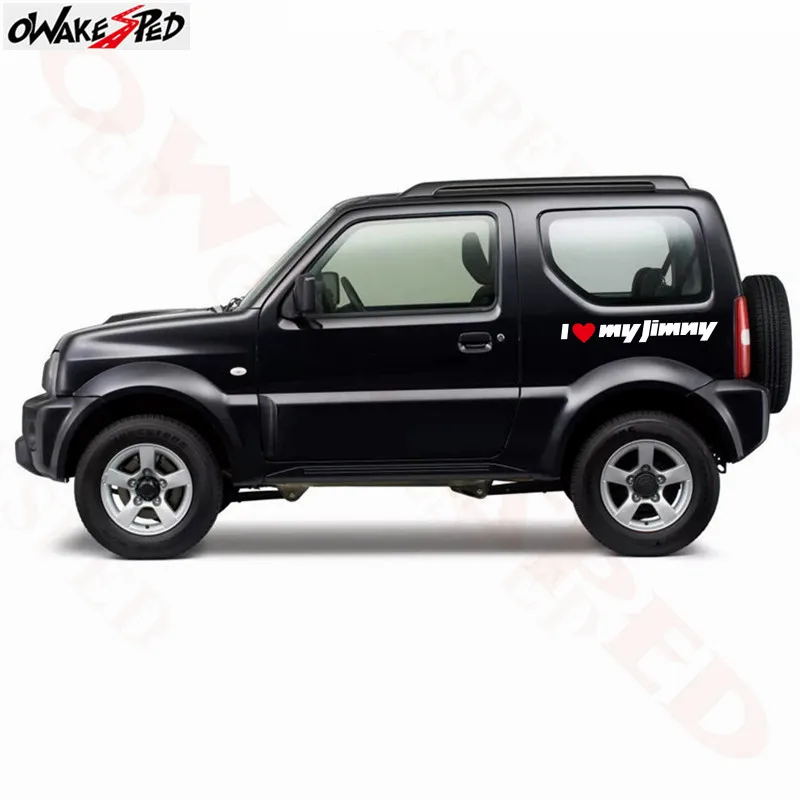 2 шт. I love my Jimny наклейки для Suzuki забавные виниловые на дверь автомобиля боковые