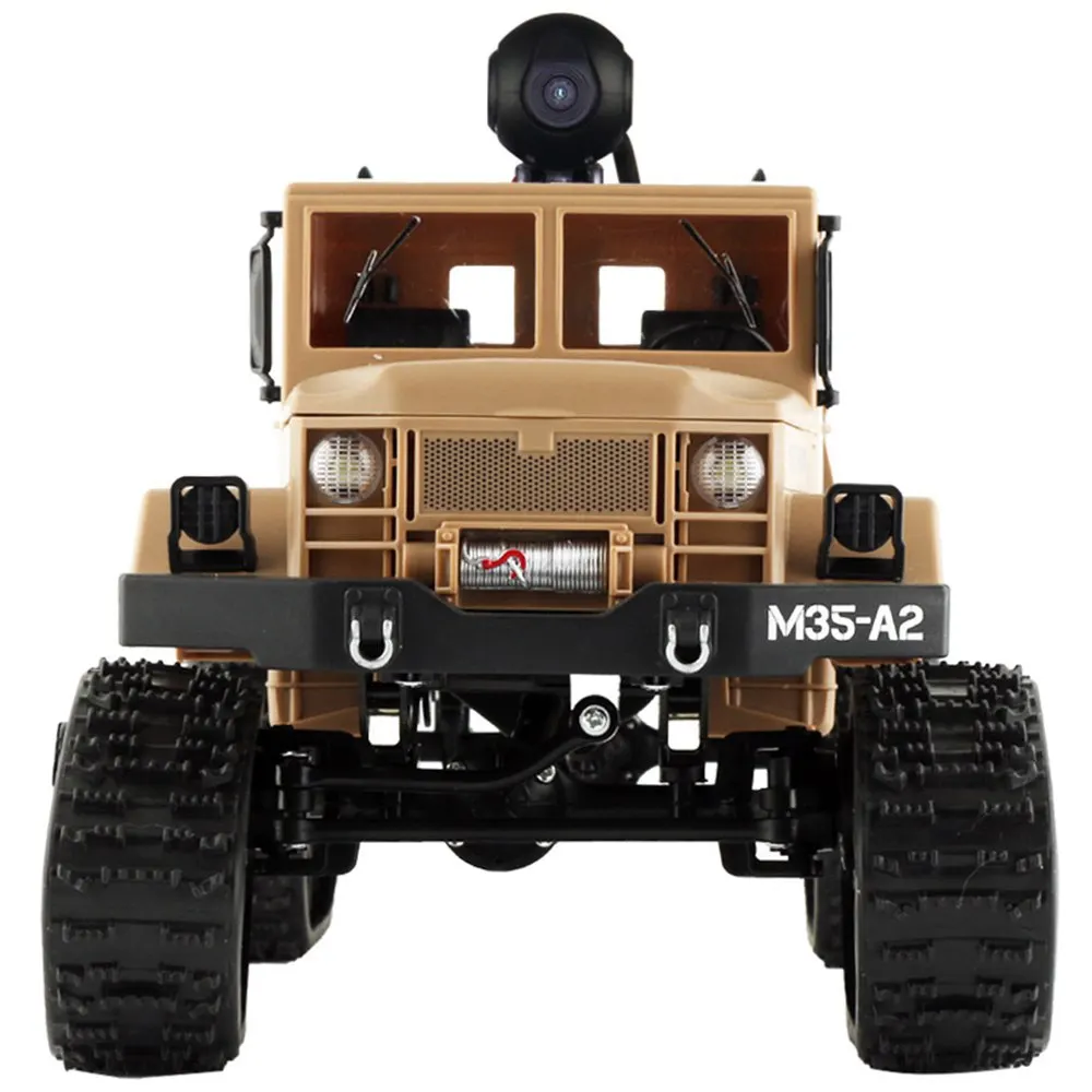 Грузовик внедорожный FY001B с Wi Fi 2 4 ГГц 1/16 4WD фросветильник кой FPV камера МП военный