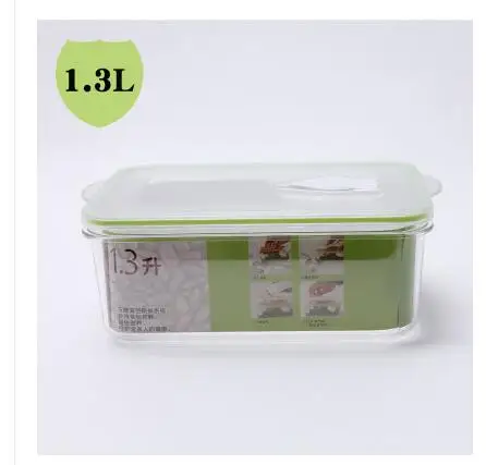 Вакуумные герметичные контейнеры для хранения пищевых продуктов с герметичными защитные крышки вакуумная коробка для хранения холодильник коробка для хранения продуктов - Цвет: 1.3L