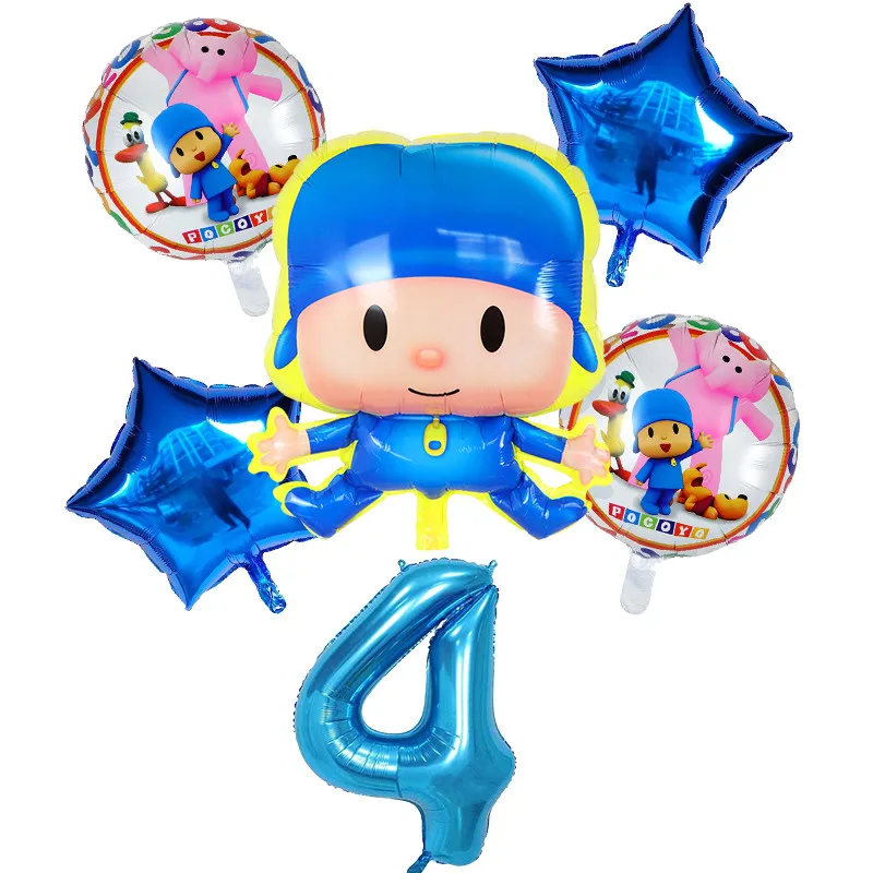 6 шт./компл. воздушные шары покойо фольги воздушный шар детский день наборы; детский душ День рождения воздушные шары для оформления шаров игрушки