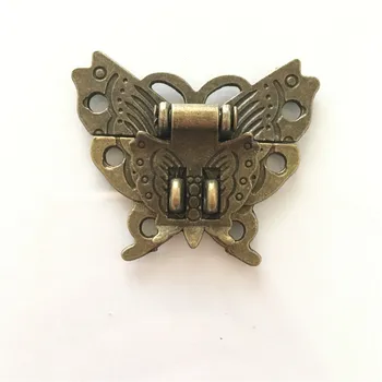 

Butterfly Buckle Hasp Hasp Wooden Wine Box With Lock Buckle Antique Padlock Hardware,Zinc Alloy,45*37mm
