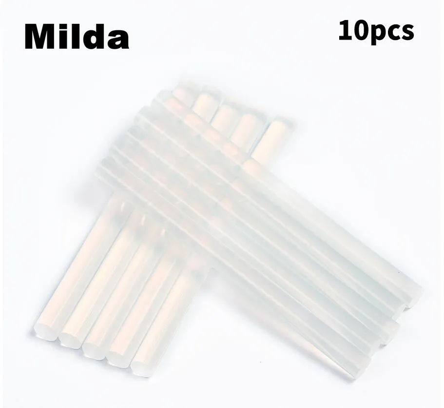 

Milda 10 Pcs/Lot 7mm x 100mm Hot Melt Glue Sticks For Electric Glue Gun Craft Album Repair Tools For Alloy Accessories Set Kits