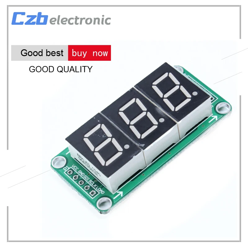 

74HC595 Static Driving a 3 Segment Digital Display Module Seamless Can Series 0.5-inch 3-bright Red