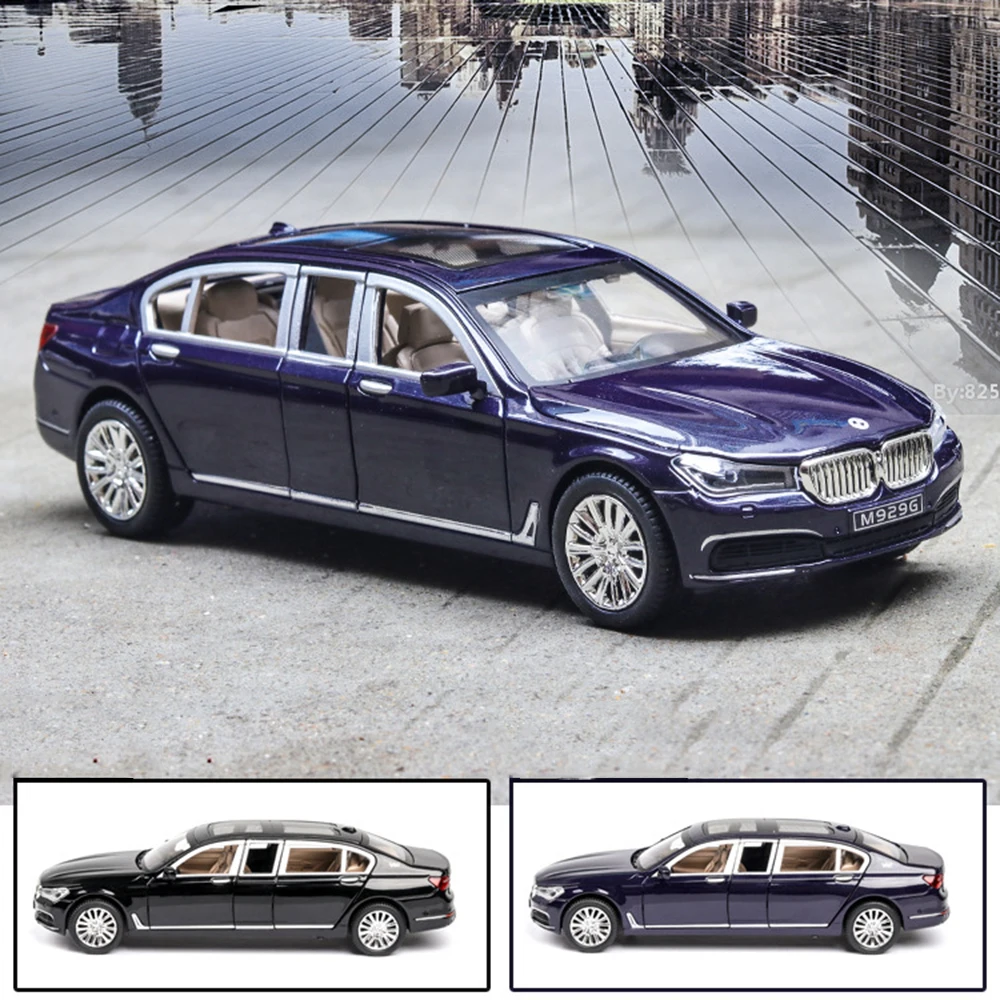 1:24 BMW760 музыкальная с подсветкой машина для литья под давлением игрушечный