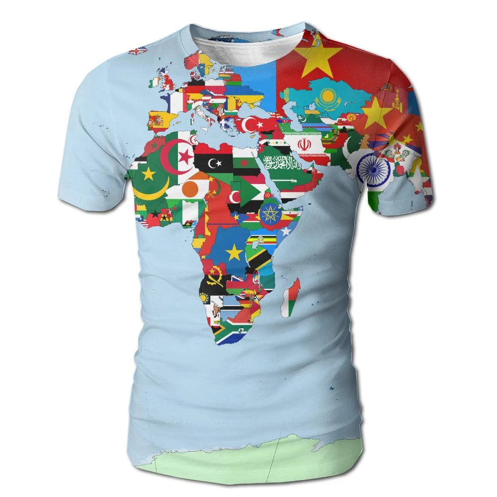 Dutrodu旗世界地図3dプリントtシャツ面白いtシャツ夏ブランド服メンズtシャツ男性tシャツヒップホップtシャツ Tシャツ Aliexpress