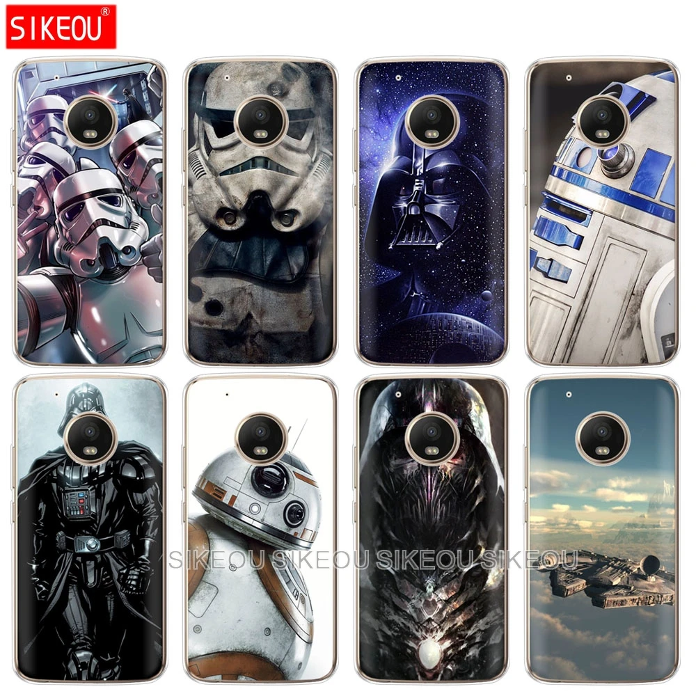 

silicone case phone cover For Motorola Moto G6 G5 G5S Z2 Z3 PLAY PLUS X4 E4 E5 C star wars R2D2 darth vader Stormtrooper BB8