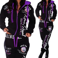 ZOGAA Women Two Piece Outfits Casual Fashion Brand Sweatsuits for Women Hooded Print Women Tracksuit 8 Colors Size Plus S-3XL lucky brand women s plus size tropical americana tank