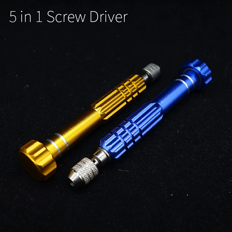 

1pc 5 in 1 screw diver set DIY vape tool for rda rta rba tanks atomizer aluminum cigarette electronique accessoire