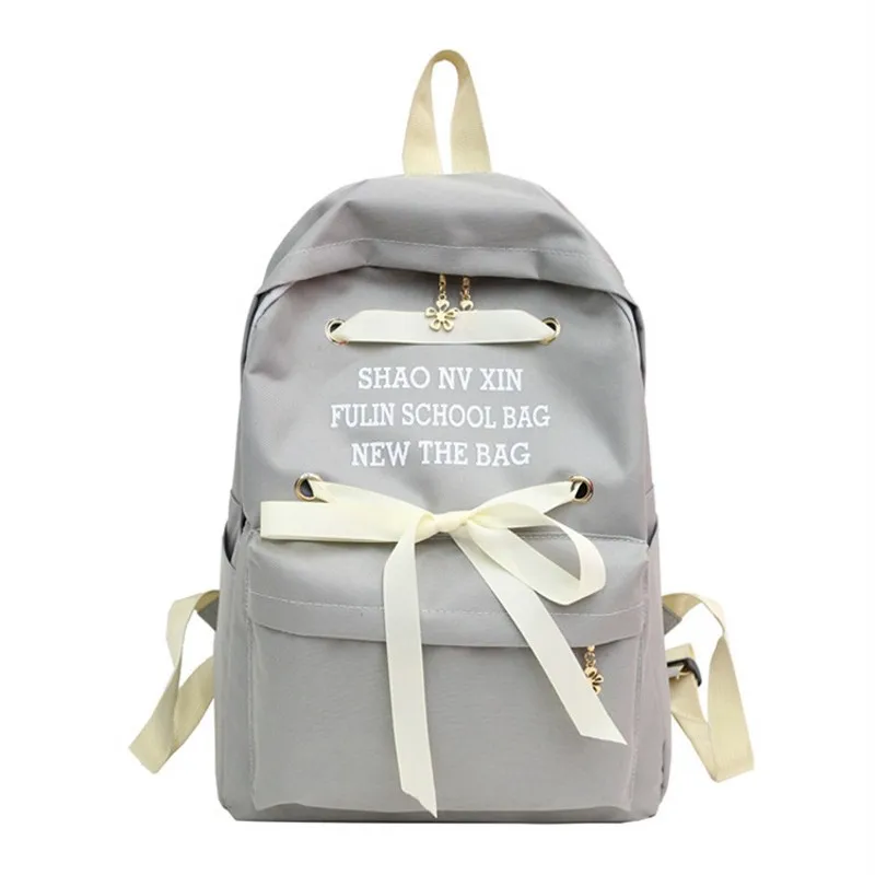 Модные холщовые женские рюкзаки с бантом Mochilas для путешествий сумки ноутбуков