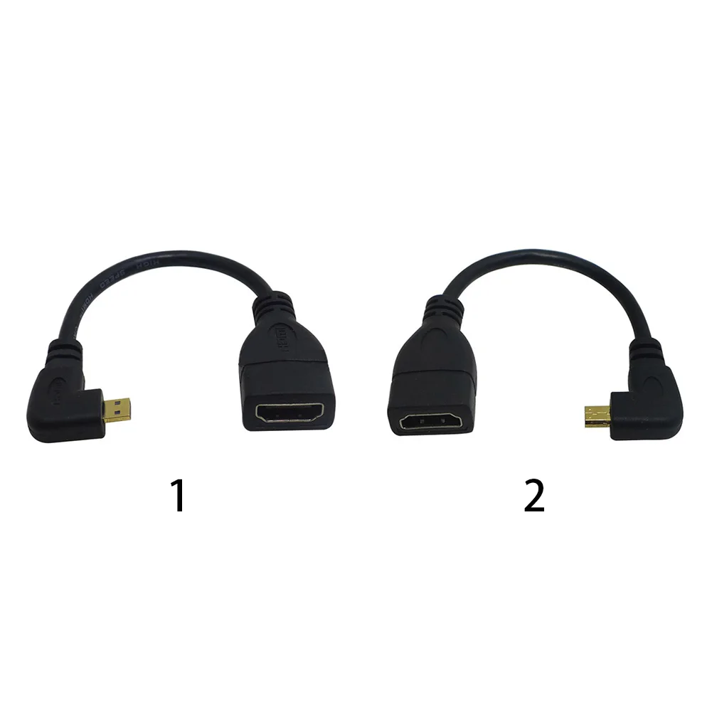 15 см 90 градусов Micro HDMI правой кнопкой мыши по отношению к Мужской к HDMI Женский кабель адаптер конвертер 1080P