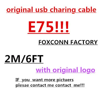 

100Pcs/lot 100% Original 2m E75 Chip Sync Data USB charger Cable for Foxconn 5 6 6s 7 8 plus cable With retail packaging