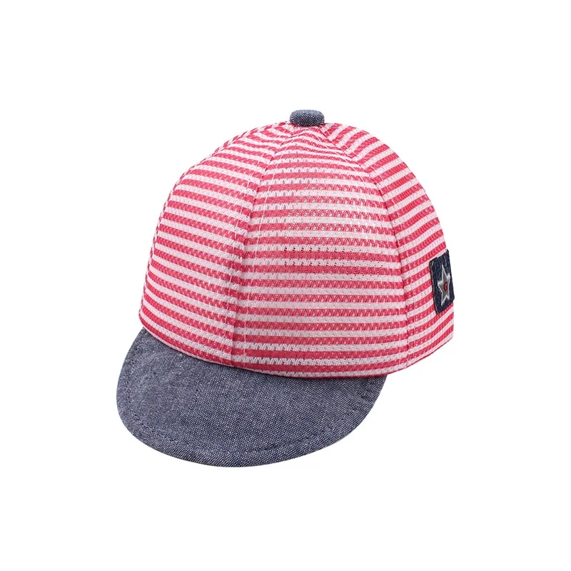 Fashion Striped Baby Cap For Boys Mesh Breathable Summer Cap Star Girls Baseball Cap 6-24M Toddler Summer Baby Boys Clothing (10)