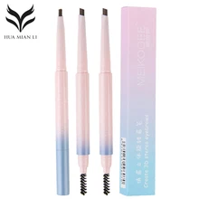 Двухсторонний вращающийся карандаш для бровей водонепроницаемый карандаш для бровей ручка портативная спиральная кисть для бровей инструмент для макияжа глаз
