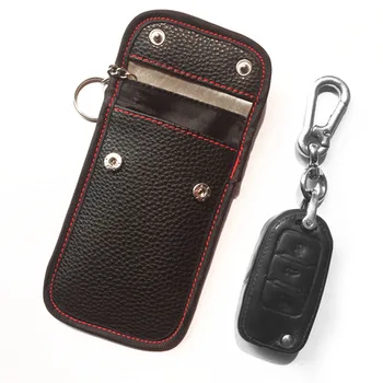 

1pcs Anti Theft RFID Signal Blocking Faraday Keyless Entry Polyurethane Car Key Pouch Case Bag
