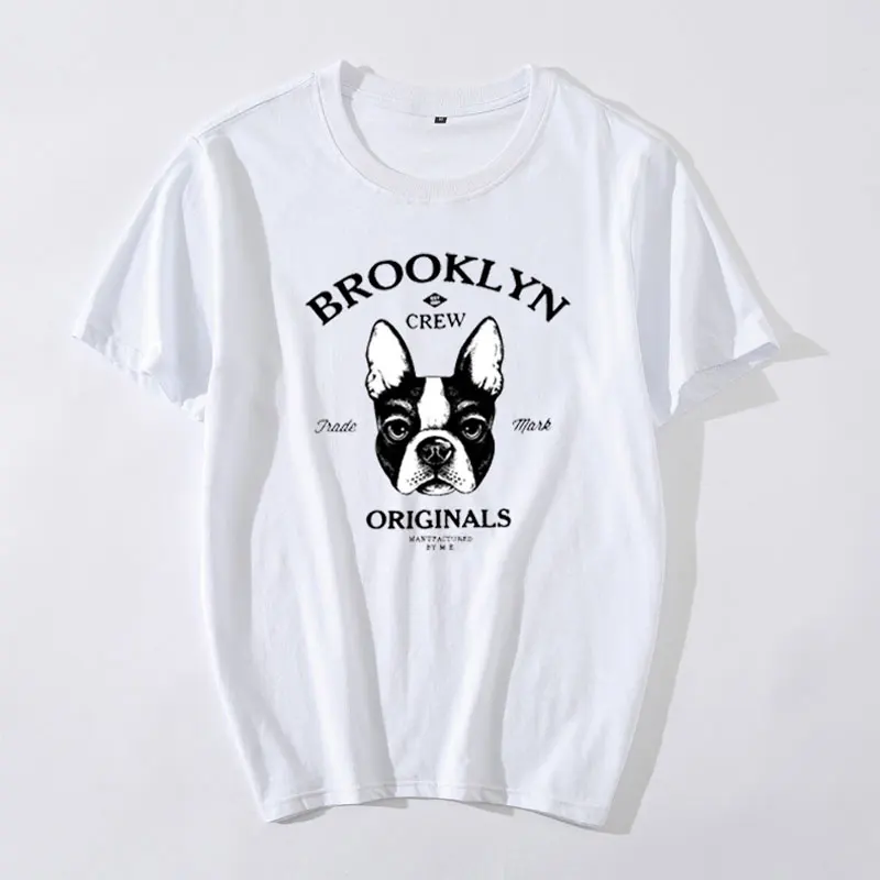 Fashion Dog Printed Men T shirt Brand clothing Short Sleeve Summer Male