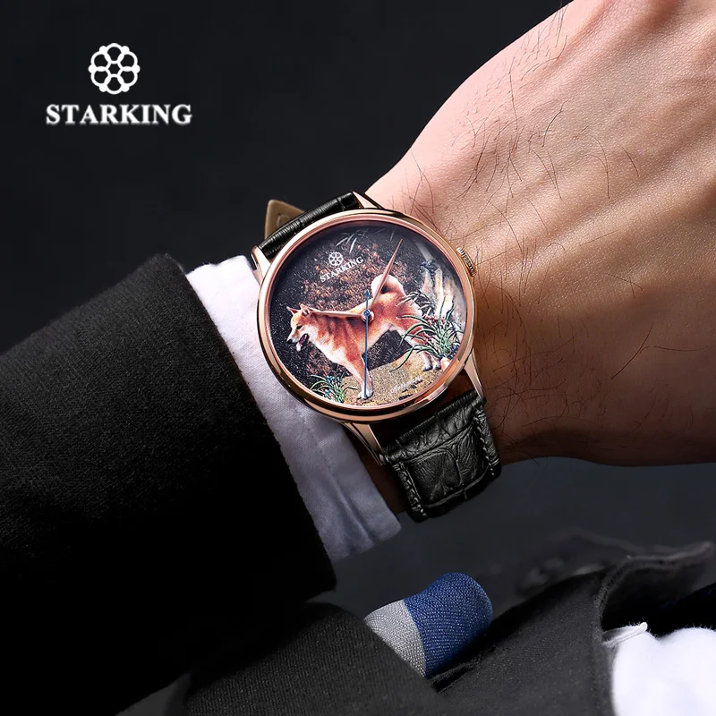 Часы STARKING с новым дизайном часы изображением собаки автоматические