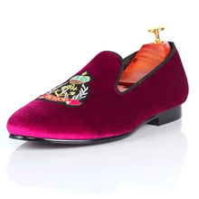 Harpelunde Wedding Shoes 2017 New Arrival Men Dress Shoes Motif Velvet Slippers Size 7-14
