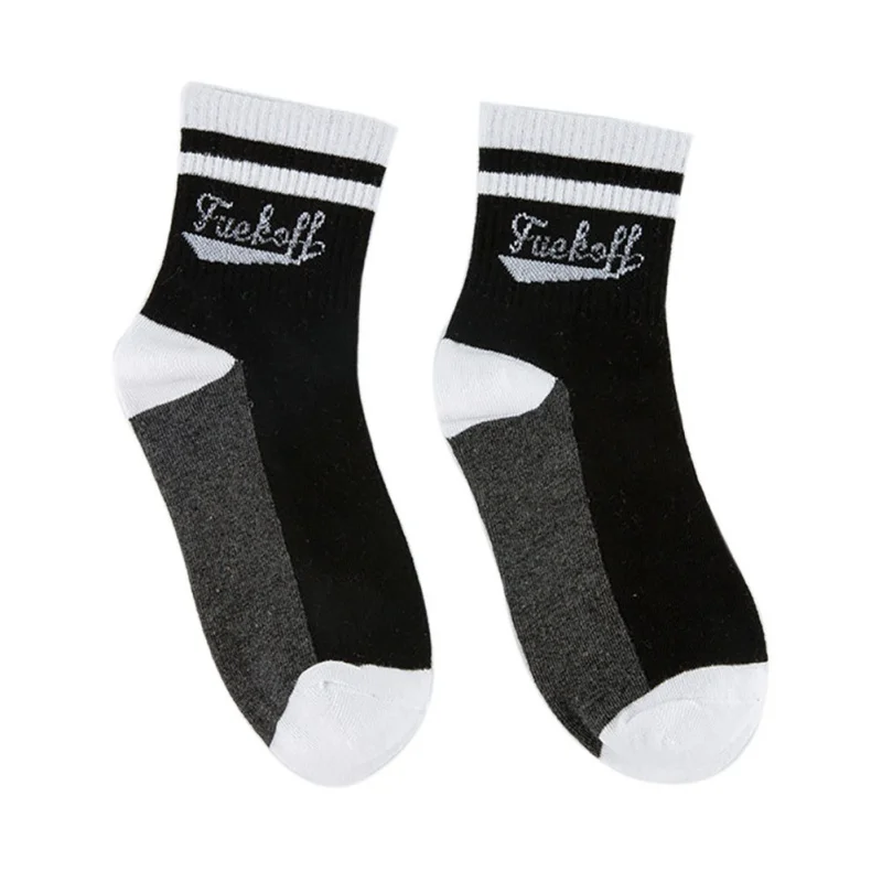 Printed Sport Letter Men Happy Socks Colorful SocksThermal Socks Compression  Stripe Mens Socks 7