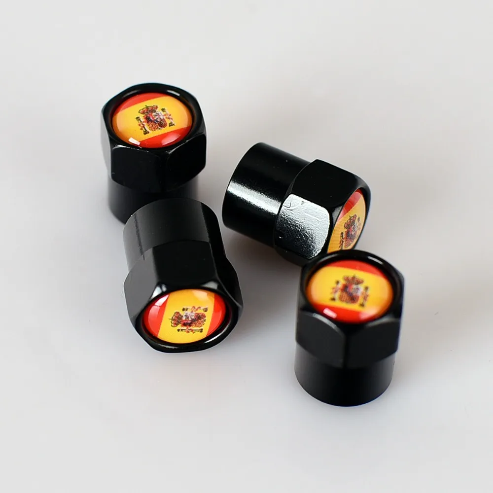 10sets/lot Cool Spainish National Flag Logo Emblem Car Styling Tire