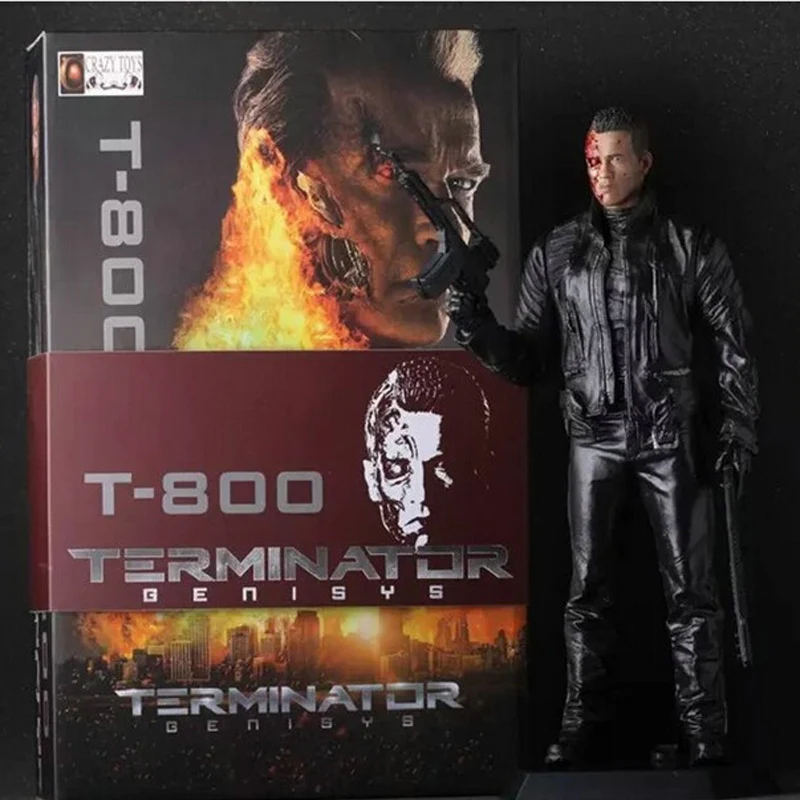 

Crazy Toys The Terminator 2 T-800 Arnold Schwarzenegger PVC Action Figure Collectible Model Toy 12" 30cm