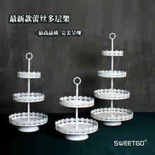 Кружевная боковая форма торта Европейский свадебный реквизит три слоя закуска Рамка металлический торт диск многоэтажная плитка вы