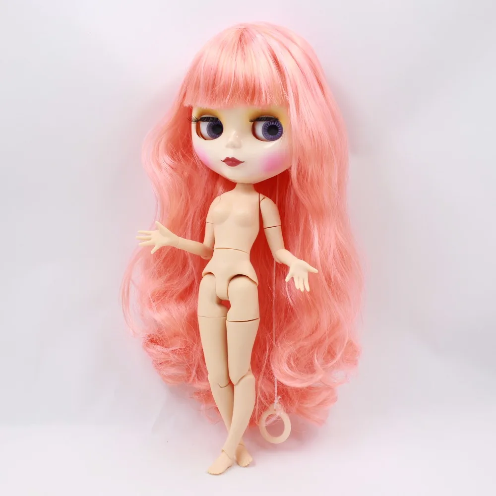 Ледяная кукла DBS Blyth 1/6 bjd шарнир тела блестящее лицо розовые волосы 30 см