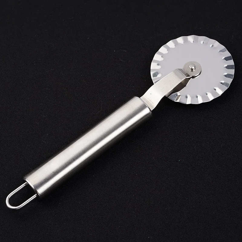 Small Size Round Pizza Cutter Stainless Steel Pizza Knife Cutter Pastry Pasta Dough kitchen Baking Tools GF465
