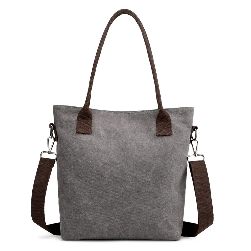 Женская Холщовая Сумка-тоут с верхней ручкой, Большая вместительная сумка через плечо, школьная сумка, Экологичная женская сумка