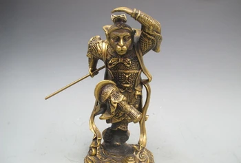 

China Bronze Copper SunWukong Journey to the West Monkey King Buddha Statue a 0518