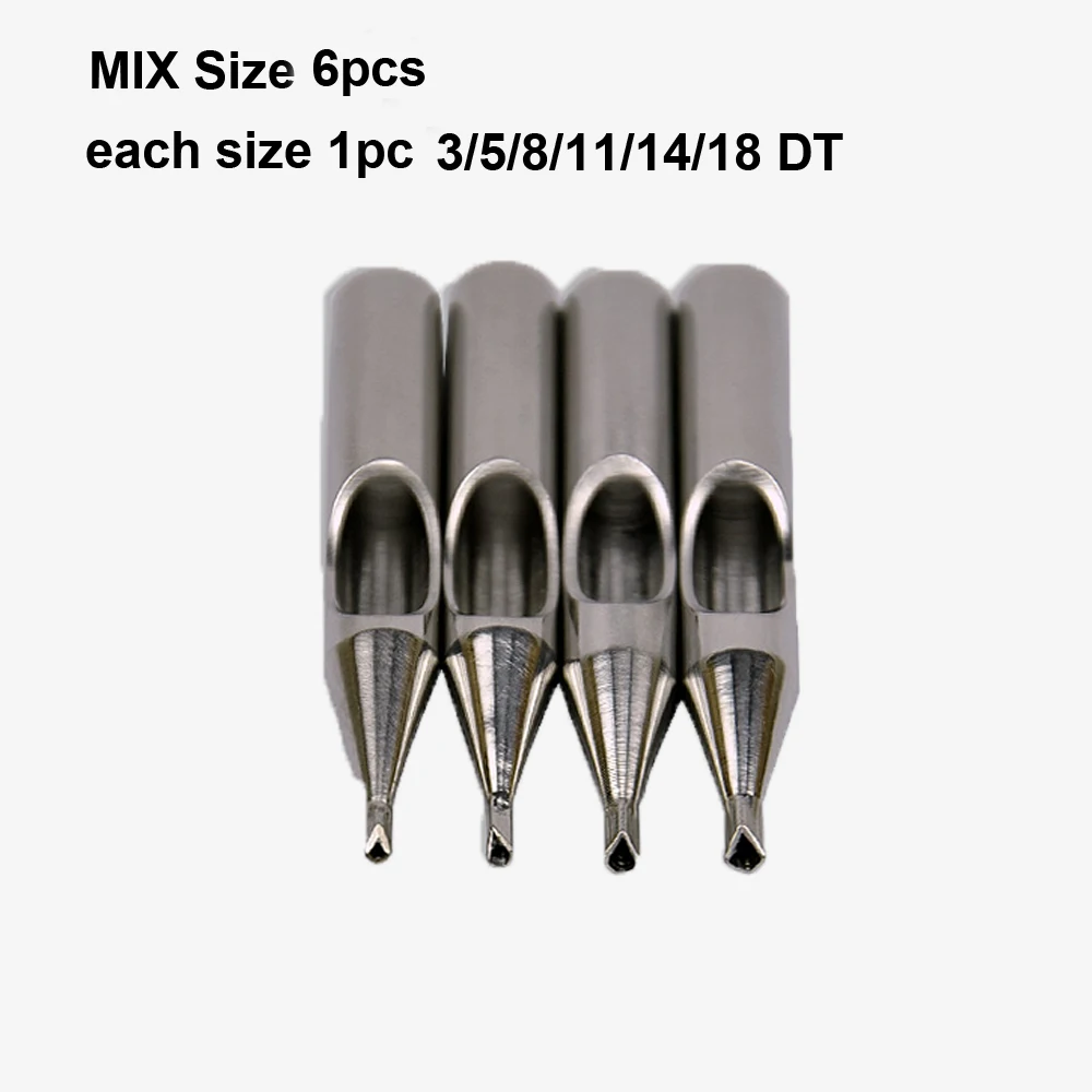 Stainless Steel Tattoo Tips Set 1/5/10pcs for Needles Cartridges Accessories Tattoo Microblading Needles