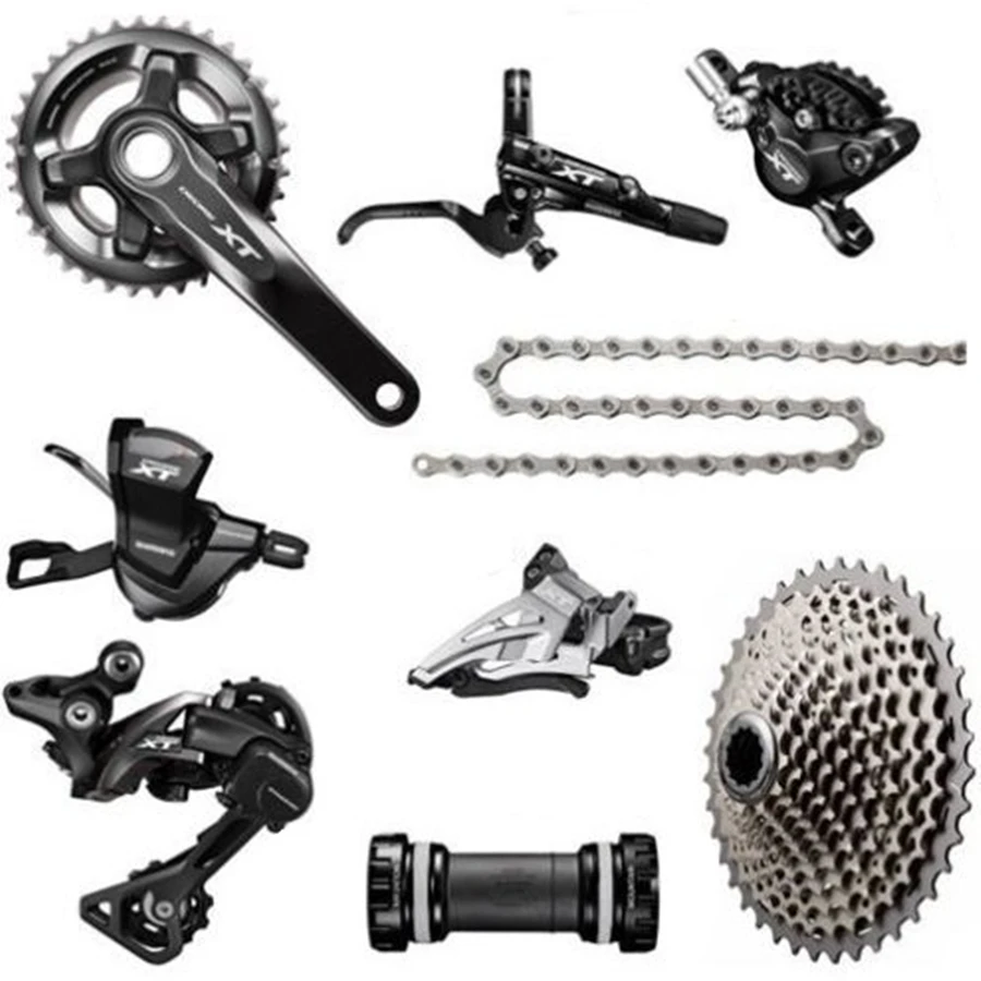 New SHIMANO XT M8000 2x11 Speed MTB Double Gearshift Groupset 7 Pcs 175MM