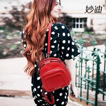 A2023 humor moda 2017 remache pequeño bolso de las mujeres mochilas mujeres cremallera bolsas mini bolso de hombro de las mujeres back pack bolsas femininas