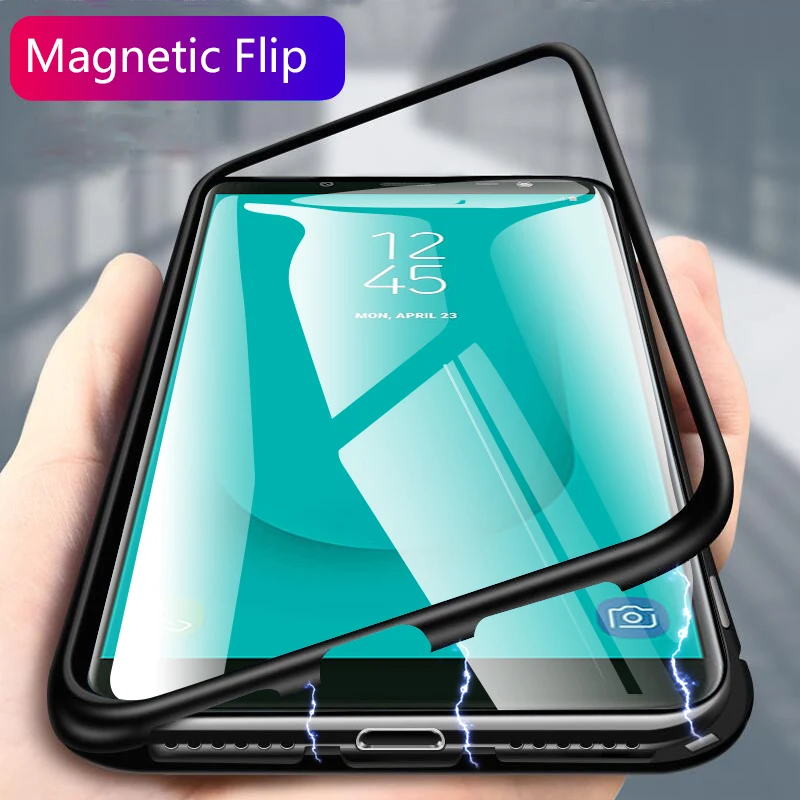 

Magnetic Back Glass Covers for Samsung Galaxy j8 Case for Samsung Galaxy J6 J4 Plus J4plus J6plus J8 2018 J 4 6 Adsorption Shell