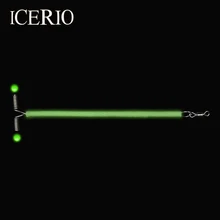 ICERIO 20pcs Т Форма тьма светящийся провод Crappie Rig Arms с поворотными бусинами рыболовные снасти ветка капельница терминал снасти