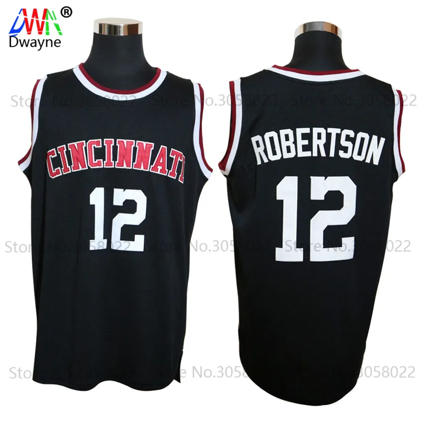 

2017 Mens Dwayne Oscar Robertson Jersey Cheap Throwback Basketball Jersey #12 Cincinnati Bearcats College Retro Shirts The Big O